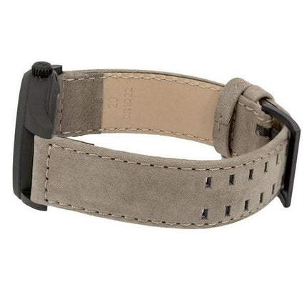 Montre pour homme Hamilton Khaki Field avec bracelet en cuir titane et cadran gris automatique H70215880 100M