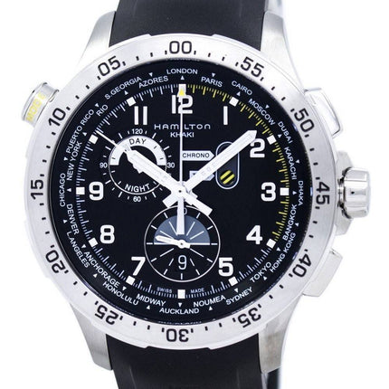 Montre Hamilton Khaki Worldtimer Chrono Quartz H76714335 masculin