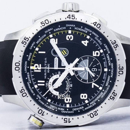 Montre Hamilton Khaki Worldtimer Chrono Quartz H76714335 masculin