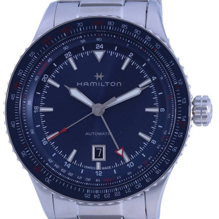 Hamilton Khaki Aviation Converter GMT Acier Inoxydable Automatique H76715140 100M Montre Homme