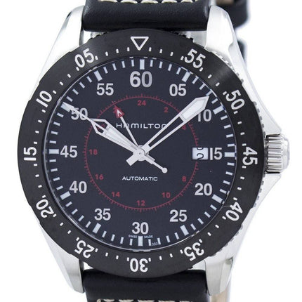 Montre Hamilton Khaki Aviation pilote GMT automatique H76755735 masculin