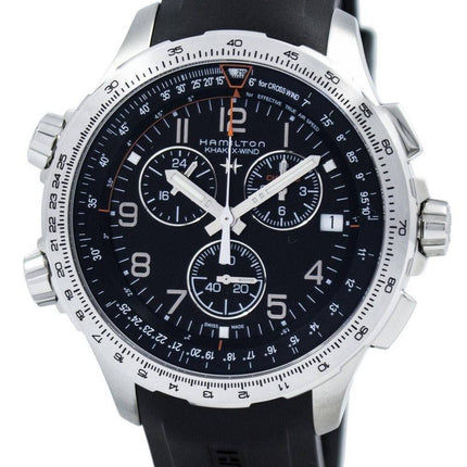 Montre Homme Hamilton Khaki Aviation X-Wind Chronographe Quartz GMT H77912335