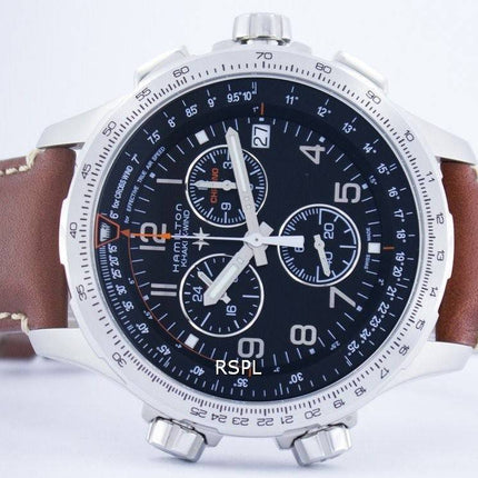 Hamilton Khaki Aviation X-Wind Chronographe Quartz GMT Swiss Made H77912535 Montre Homme