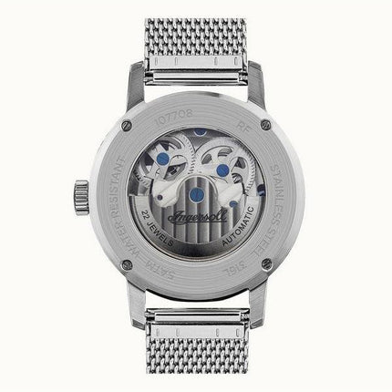 Montre pour homme Ingersoll The Jazz Sun and Moon Phase en acier inoxydable squelette avec cadran noir automatique I07708