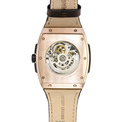 Montre homme Ingersoll The Challenger, bracelet cuir, cadran argenté squelette, automatique I12303