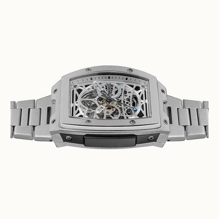 Montre Ingersoll The ChTouteenger pour homme en acier inoxydable avec cadran squelette argenté et automatique I12310