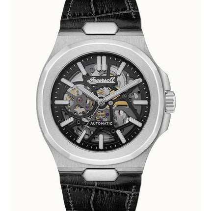 Montre pour homme Ingersoll The Catalina avec bracelet en cuir et cadran squelette noir automatique I12502