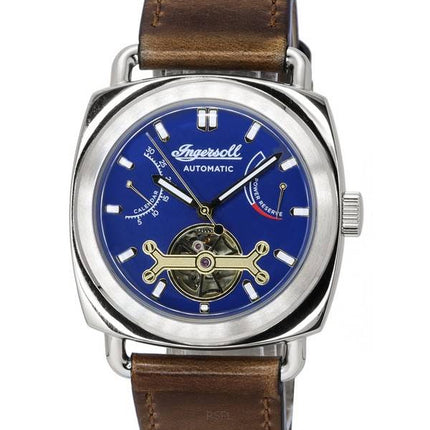 Ingersoll The Nashville Bracelet en cuir Bleu Open Heart Cadran Automatique I13001 Montre Homme