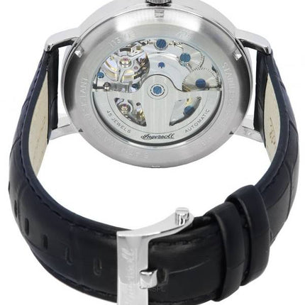 Ingersoll The Tennessee Bracelet en cuir Cadran squelette gris Automatique I13103 Montre pour homme