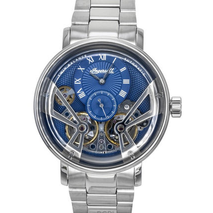 Montre homme Ingersoll The Tennessee en acier inoxydable, cadran squelette bleu, automatique I13104