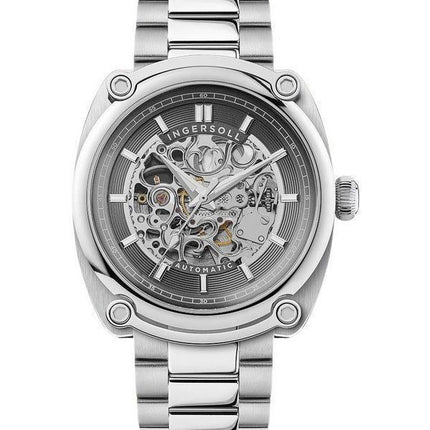 Montre Ingersoll The Michigan en acier inoxydable avec cadran squelette gris automatique I13304 pour homme