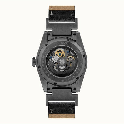 Montre pour homme Ingersoll The Scovill avec bracelet en cuir noir et cadran squelette noir automatique I13902 100M
