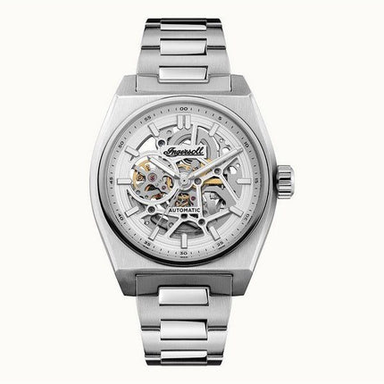 Montre Ingersoll The Vert en acier inoxydable squelette avec cadran blanc automatique I14303 pour homme
