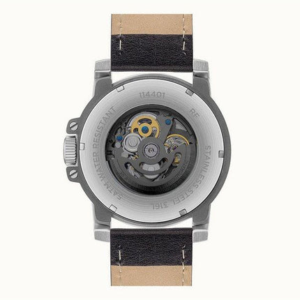 Montre pour homme Ingersoll The Freestyle avec bracelet en cuir squelette et cadran noir automatique I14401