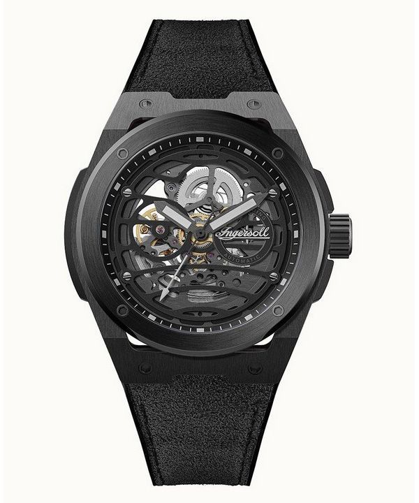 Montre automatique pour homme Ingersoll The Springfield à cadran squelette noir I15201