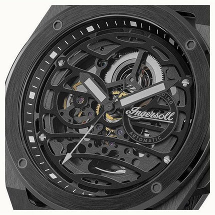 Montre automatique pour homme Ingersoll The Springfield à cadran squelette noir I15201