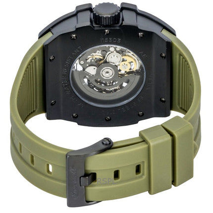 Montre homme Ingersoll The Play, bracelet en polyuréthane, cadran squelette vert, automatique I15303