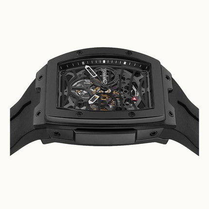 Montre Ingersoll The Rim pour homme avec bracelet en polyuréthane et cadran squelette noir I16201