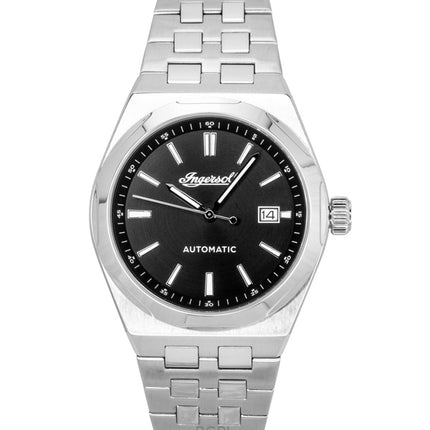 Montre homme Ingersoll The Rider en acier inoxydable, cadran noir, automatique I16801