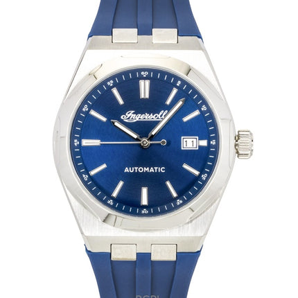 Montre homme Ingersoll The Rider, bracelet en polyuréthane, cadran bleu, automatique I16802