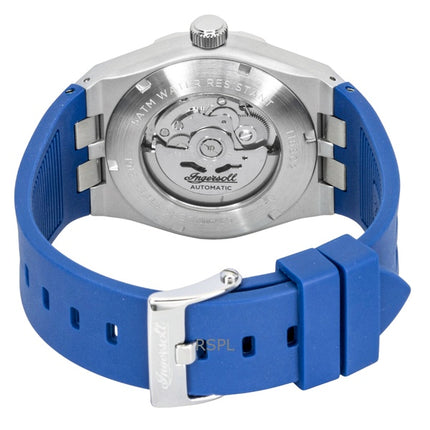 Montre homme Ingersoll The Rider, bracelet en polyuréthane, cadran bleu, automatique I16802