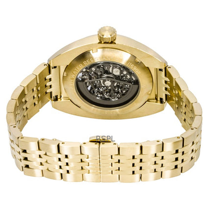 Montre homme Ingersoll The Wrangler en acier inoxydable doré, cadran squelette noir, automatique I16902