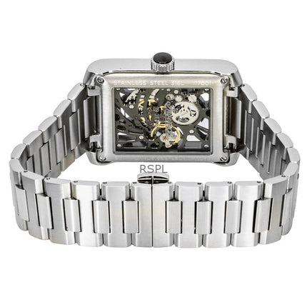 Montre homme Ingersoll The Spur en acier inoxydable, cadran squelette noir, automatique I17001