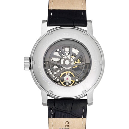 Montre homme Ingersoll The Guy, bracelet en cuir, cadran squelette gris, automatique I17501