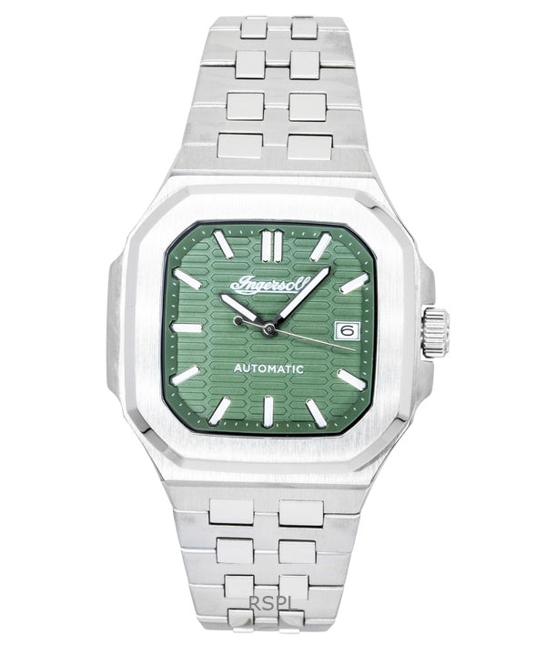 Montre homme Ingersoll The Spirit en acier inoxydable, cadran vert, automatique I17802