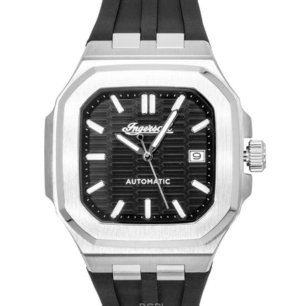 Montre homme Ingersoll The Yield, bracelet en polyuréthane, cadran noir, automatique I17803