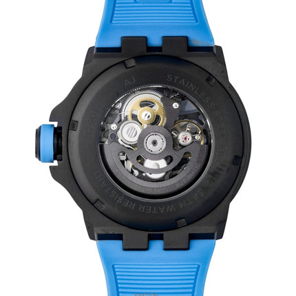 Montre homme Ingersoll The Rigger, bracelet en polyuréthane, cadran squelette noir, automatique I17901