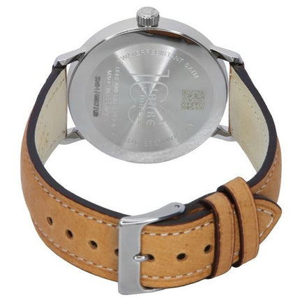 Montre pour homme Iron Annie 100 Jahre Bauhaus avec bracelet en cuir et cadran blanc à quartz 50461