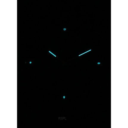 Montre pour homme Iron Annie 100 Jahre Bauhaus avec bracelet en cuir et cadran noir à quartz 50462