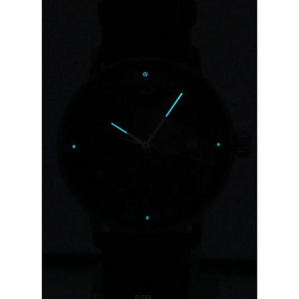 Iron Annie Bauhaus Bracelet en cuir marron Cadran bleu Automatique 50563 Montre pour homme
