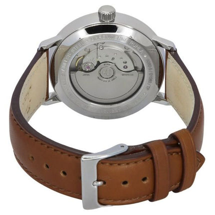 Montre pour homme Iron Annie Bauhaus avec bracelet en cuir et cadran beige automatique 50605