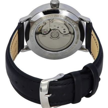 Montre pour homme Iron Annie 100 Jahre Bauhaus avec bracelet en cuir et cadran blanc automatique 50661