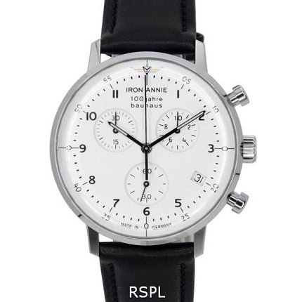 Montre Homme Iron Annie 100 Jahre Bauhaus Chronographe Cadran Blanc Quartz 50961