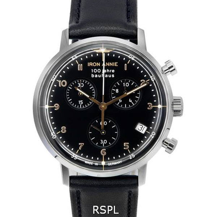Montre Homme Iron Annie 100 Jahre Bauhaus Chronographe Cadran Noir Quartz 50962