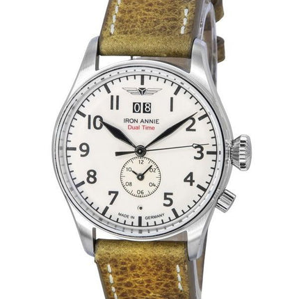 Montre Homme Iron Annie Cockpit Dual Time Cadran Beige Lumineux Quartz 51403