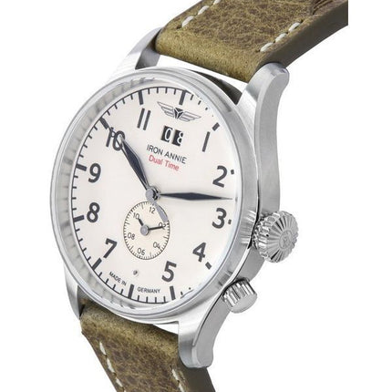 Montre Homme Iron Annie Cockpit Dual Time Cadran Beige Lumineux Quartz 51403