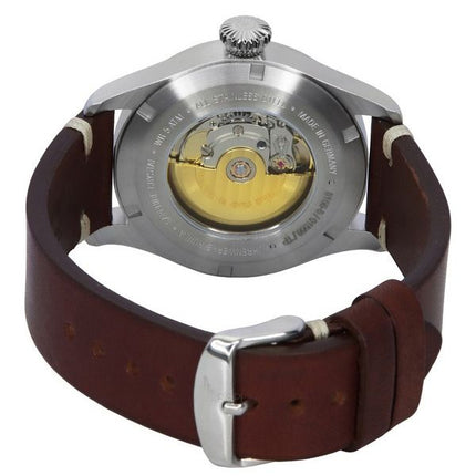 Montre pour homme Iron Annie Flight Control Cockpit avec bracelet en cuir et cadran beige automatique 51565