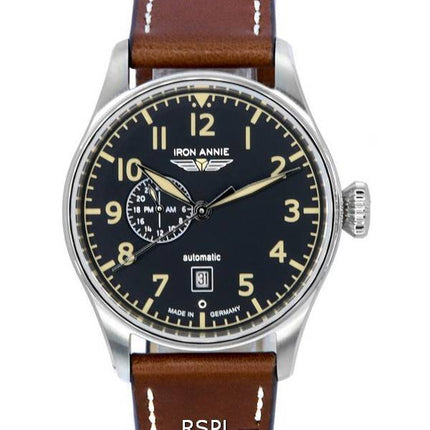 Iron Annie Cockpit Flight Control Cadran Noir Automatique 51682 Montre Homme