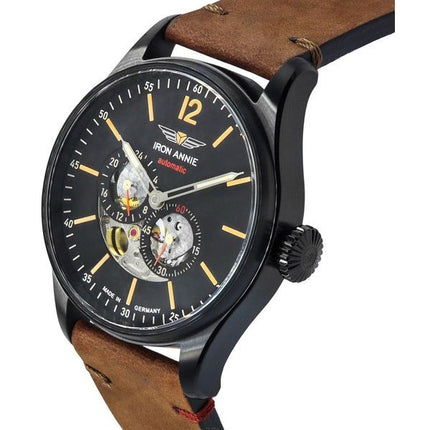 Iron Annie Flight Control Open Heart Cadran Noir Automatique 51742 Montre Homme