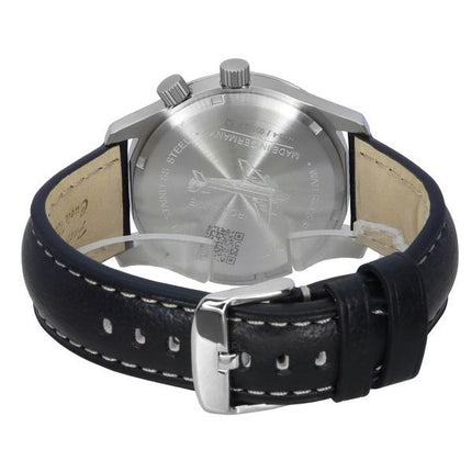 Montre pour homme Iron Annie D-Aqui 1932 Dual Time avec bracelet en cuir et cadran gris à quartz 56464