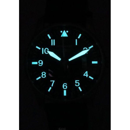 Iron Annie F13 Tempelhof Bracelet en cuir Cadran noir Automatique 56642 100M Montre pour homme