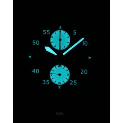 Montre pour homme Iron Annie F13 Tempelhof chronographe bracelet en cuir cadran noir Quartz 56702 100M