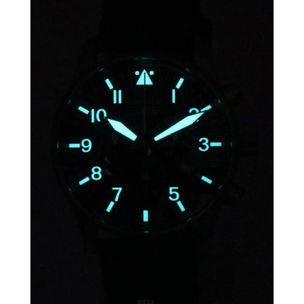 Montre Homme Iron Annie F13 Tempelhof Chronographe Bracelet Cuir Cadran Noir Quartz 56822 100M