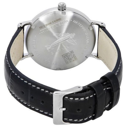 Montre pour homme Iron Annie Classic avec bracelet en cuir et cadran argenté à quartz 59384