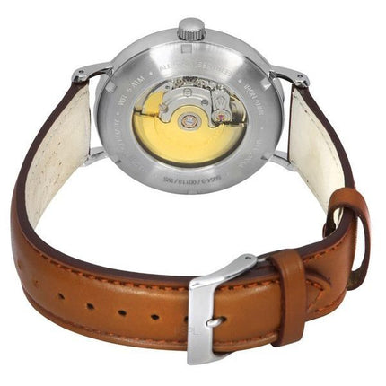 Iron Annie Amazonas Impressions Bracelet en cuir Cadran beige Automatique 59543 Montre pour homme
