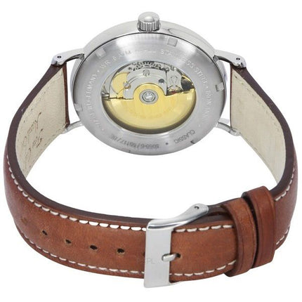 Iron Annie Classic Bracelet en cuir marron Cadran beige Automatique 59585 Montre pour homme